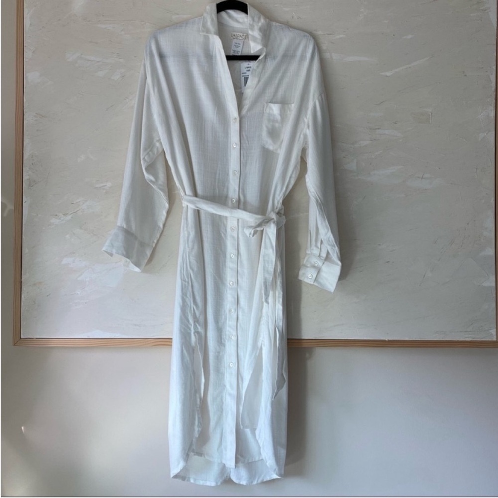 NWT L*SPACE BARCELONA button down white dress - SIZE XS/S - Picture 10 of 11